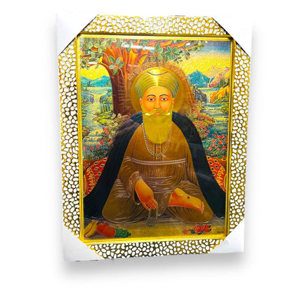 Photo Frame Guru Nanak dev Ji Nanaksar BA- (SIZE- 12 x 16)- Golden- 9351235048864