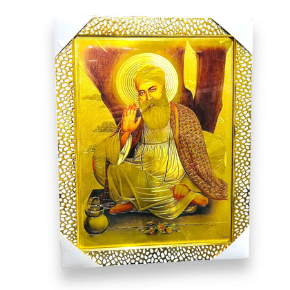 Photo Frame Guru Nanak dev Ji BA- (SIZE- 12 x 16)- Golden- 9351235048871