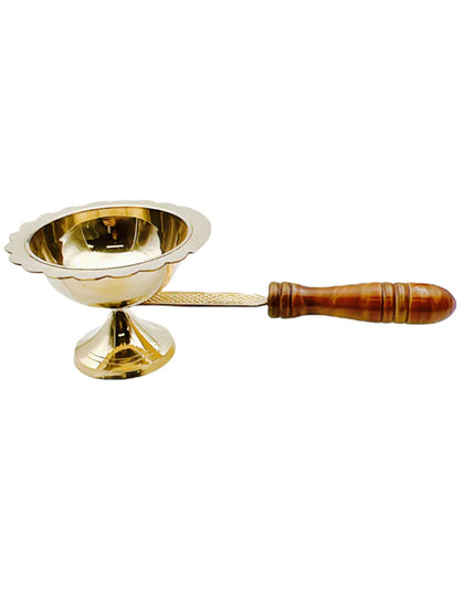 Brass Dhoop Stand with Handle (Kangurdar) No 2