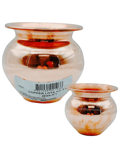 Copper Lota/ Kalash 4'' No6 Lite