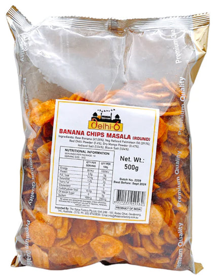 Delhi 6 Banana Chips Masala (Round) 500Gm