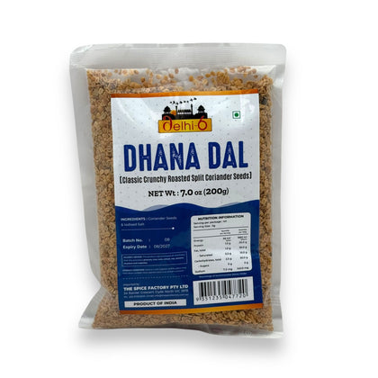 Delhi 6 Dhana Dal/ Classic Crunchy Roasted Split Coriander Seeds 200gm