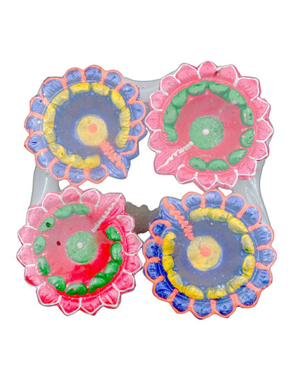 Fancy Diya Without Wax 4Pc- 9351235022611