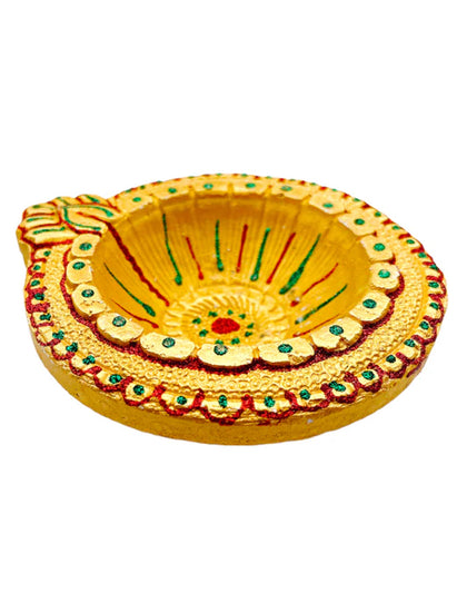 Fancy Golden Akhand Diya 1Pc- 9351235022642