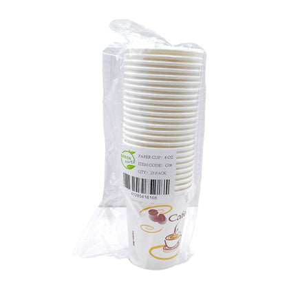 Green Earth Paper Cup 8 Oz 50Pc