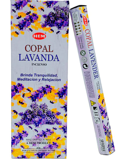 Incense Hem Small Copal Lavender Hexa