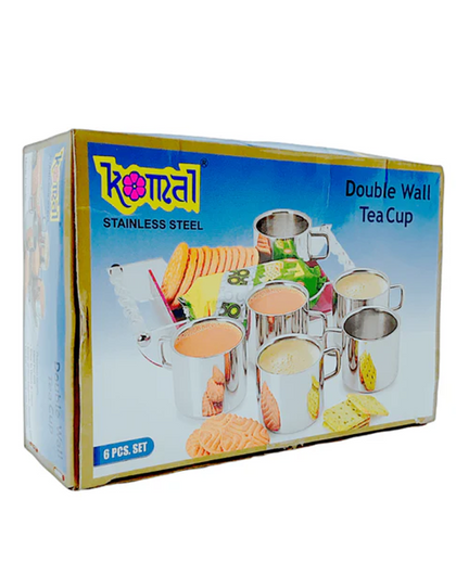 Komal Double Wall Tea Cup (Stainless Steel)