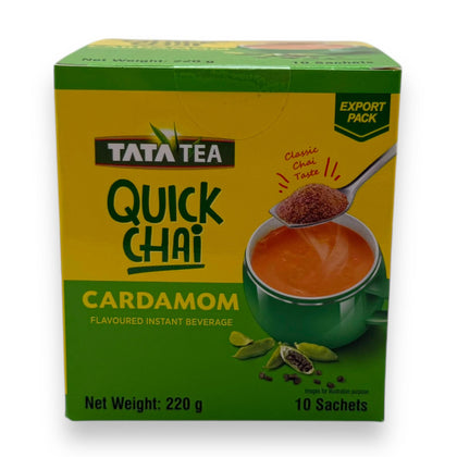 Tata Tea Cardamom/Elaichi flavour Quick Chai Premix 10 Sachets (220Gm)